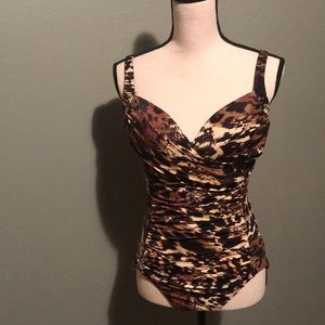 Soma leopard print one piece swimsuit